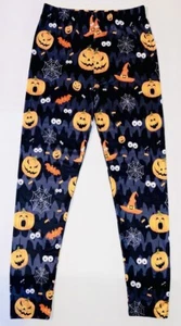 Halloween Ankle Length Size XS Leggings, Autumn, Bats, Pumpkin & Witch Hat, Fall - Picture 1 of 8