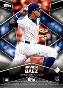 2020 Topps Stickers Sticker Card Backs Javier Baez Chicago Cubs #30