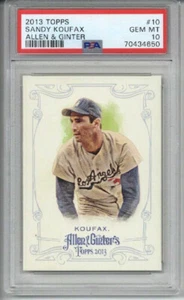 2013 Topps Allen & Ginter #10 Sandy Koufax Los Angeles Dodgers PSA 10 LOW POP - Bild 1 von 2
