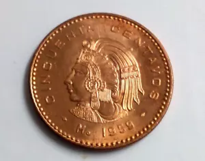 Mexico 1959 Mo 50 Centavos CUAUTHEMOC UNC - Picture 1 of 2