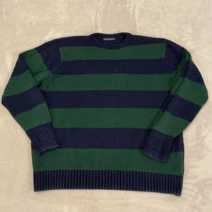 Brandy Melville Green Blue Striped Knit Pullover Sweater Size OS One Size - Picture 1 of 10