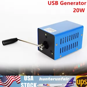 Hand Crank Generator Dynamo Emergency Generator 12/15V USB Charging Portable - Picture 1 of 16