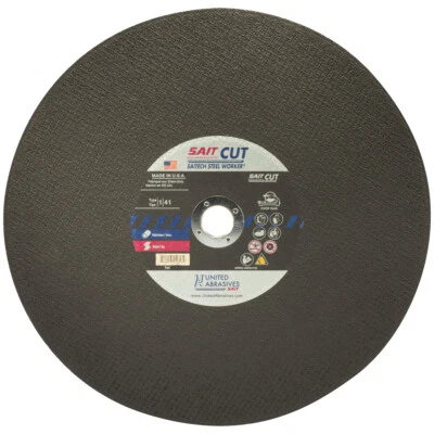 United Abrasives 24033 12X3/32X1 Saitech Steel Worker Chop Saw Wheels 10 pack - Image 1 of 3