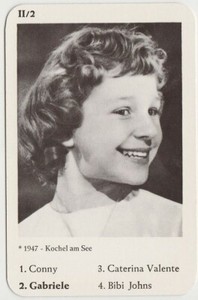 Gabriele 1964 Schlager Film Revue Game Card from Germany E1