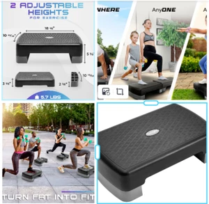 Step Platform Cardio Fitness Accessories Workout for Exercise Equipment Yoga - Picture 1 of 6