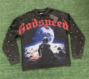 Size XS - Men’s Godspeed No Looking Long Sleeve T-Shirt Black - Picture 1 of 2