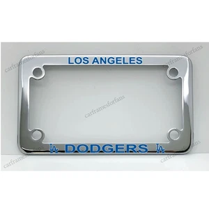 Los Angeles Dodgers Motorcycle License Plate Frame - Premium Chrome Plated Metal - Bild 1 von 1