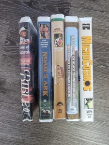 Used VHS Mixed Lot Including The Bible, Noah's Ark, MicroComos And More Must See - Picture 1 of 6