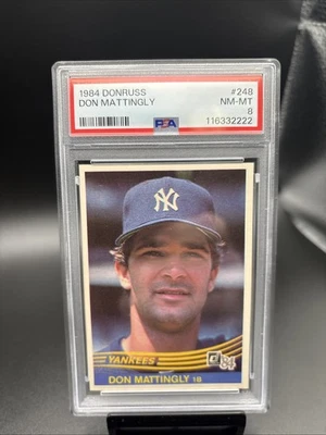 1984 Donruss #248 Don Mattingly NM-Mt PSA 8 New York Yankees 2482 - Image 1 of 2