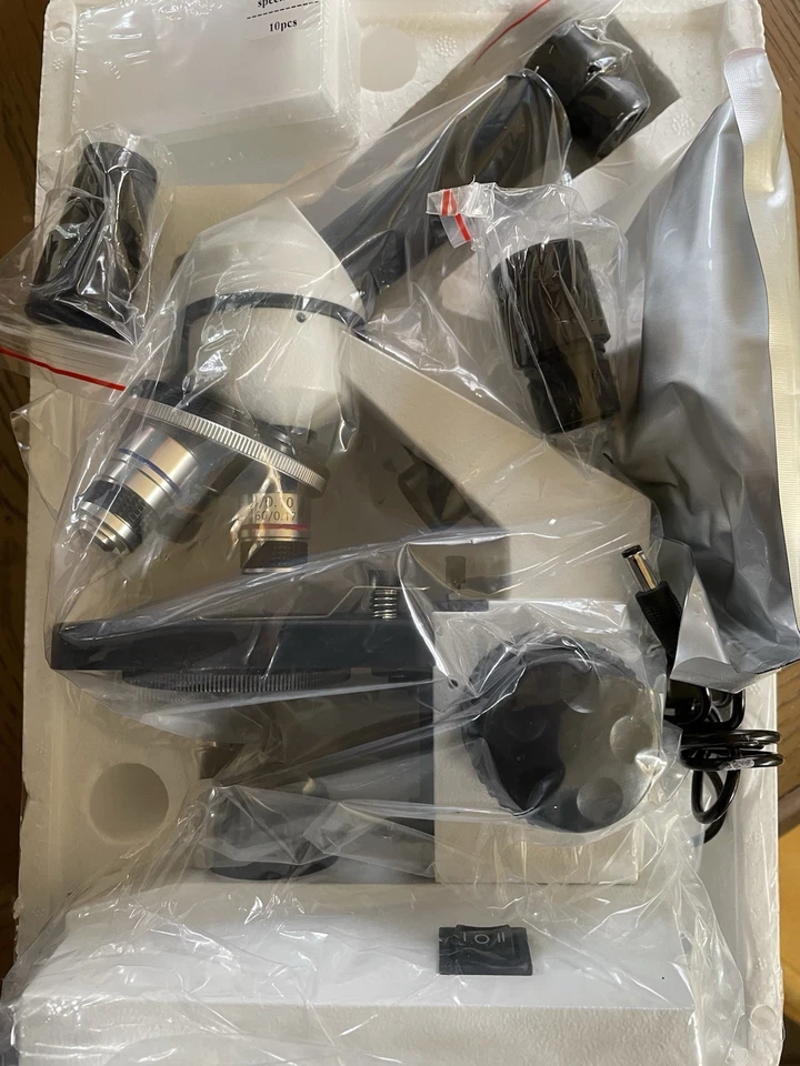 Compound Monocular Microscope 2000X Set For Kids Adult With Slides & Phone Mount - Image 1 of 4