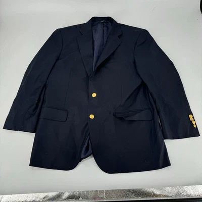 Blazer Brooks Brothers Madison Saxon Azul Marino Botones Dorados Hombres 42S Country Club Foto 1 de 4