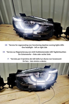 MAZDA CX5 VOLL LED FULL LED SCHEINWERFER HEADLIGHT SERVICE REGENERATION NEW LEDS - Bild 1 von 4