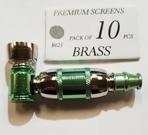 Inhale 3" Metal chamber herb tobacco smoking pipe w 10 Brass Screens - Picture 1 of 2