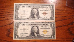 TWO 1935-A HAWAII & NORTH AFRICA ONE DOLLAR NOTES TWO $1.00 Bills BUY IT NOW! - Picture 1 of 4