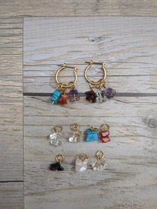 Pendientes de astillas de piedra con dijes intercambiables de astillas de piedra - Imagen 1 de 5