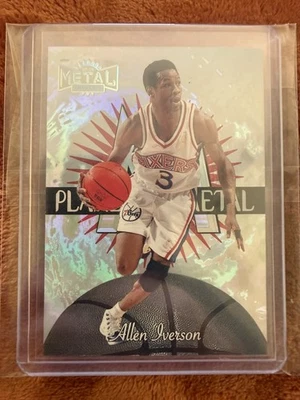 ALLEN IVERSON 1997-98 Skybox Metal Universe Planet Metal Insert #2 76ers Foto 1 de 2