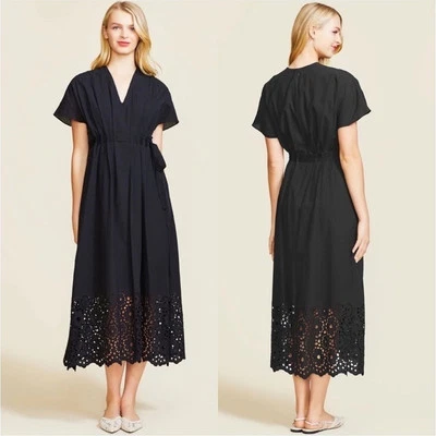 Vestido midi Pearl by Lela Rose floral con ojales negro nuevo con etiquetas 18 Foto 1 de 4