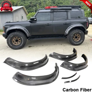Para Ford Bronco 2021-2023 Fibra de Carbono Guardabarros Ancho Llamaradas Arco de Rueda Cubierta Borde - Imagen 1 de 12