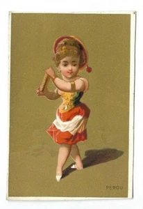 Pérou - - Jeune femme -- Chromo - Trade card - Picture 1 of 2