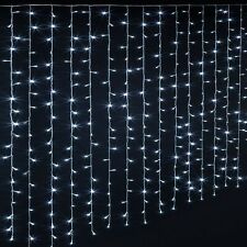 Cascata Luci Natale Esterno Tenda Luminosa Natalizia 3-10 metri fredda calda blu