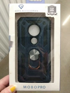Geek Accessories Mobopro Moto G7 Play Protective Case With Kickstand, Blue - Picture 1 of 4