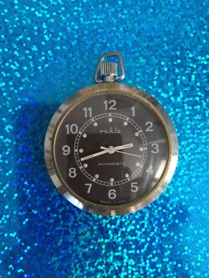 Reloj de bolsillo Ruhla vintage hecho en Alemania Oriental... funcionando Foto 1 de 3