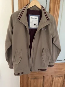 Slazenger Brooking Stone Beige Bomber Jacket Small - Picture 1 of 9