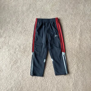 ADIDAS BOYS SWEATPANTS, 5, GRAY/ RED, TWO POCKETS, ZIP UP FROM HEM A WAYS - Picture 1 of 4