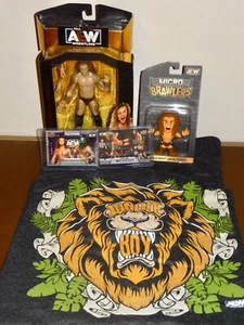 AEW Jungle Boy Jack Perry Bundle- Action Figure/Micro Brawler/XXL T-Shirt/Cards - Picture 1 of 14