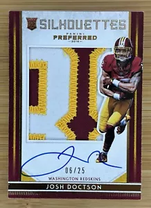 JOSH DOCTSON #/25 -2016 PANINI SILHOUETTES -AUTOGRAFO RC RPA GU 3 COLORI PATCH - Foto 1 di 2