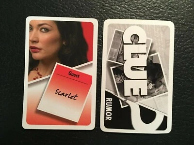 Clue  Discover The Secret  MISS SCARLET  GUEST CARD Game Replacement Piece  2008 - Image 1 of 3