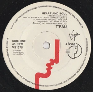 T'Pau - Heart And Soul (7") (Very Good Plus (VG+)) - Bild 1 von 2