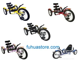 Mobo Mobito 16" 3 wheels Cruiser Recumbent Trike ( Youth) Red purple yellow - Picture 1 of 4