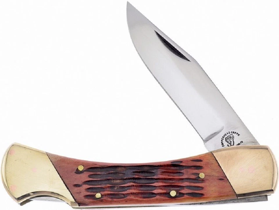 Cuchillo Plegable Grande 8.5" Clásico 110 Lockback de la Marca Frost's Copperhead Creek Foto 1 de 1