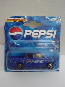 Majorette Pepsi Short Card Blue Chevrolet 4 Door Pickup Truck 1/64 Scale - Picture 1 of 3