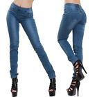 Jeans donna pantaloni denim slim aderenti curvy elasticizzati sexy L925