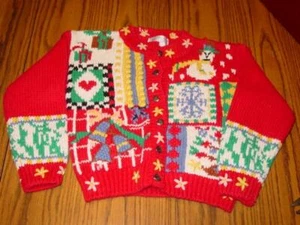VINTAGE Lydia Jane - Youth CHRISTMAS Sweater - Size Small (4) - Knitted - Childs - Picture 1 of 5