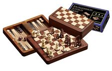 Philos 2517 - Schach Backgammon Dame Set, Reise, Feld 18 mm, magnetisch | 2517