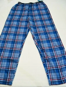 Calvin Klein Boys Sleepwear Plaid Lounge Pants Elastic Waist Blue Red Size M NWT - Picture 1 of 6