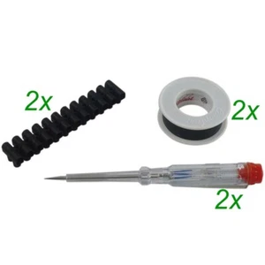 2x Spannungsprüfer 2x Isolierband 2x Lüsterklemme Spannungsprüfer SET (08500)✅ - Bild 1 von 1