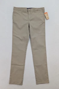 French Toast Girls 16 Stretch Khaki Knit Uniform Skinny Pants *NEW* - Picture 1 of 18