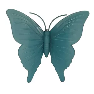 Broche prendedor mariposa plástico temprano azul KD Dinamarca firmado, M84 - Imagen 1 de 7