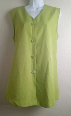 Conjunto de traje de 2 pantalones para mujer Versalles pantalones verdes sin mangas talla M Foto 1 de 4