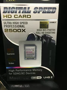 Digital Speed Memory 512GB 2500X Professional High Speed 350MB/s (SDHC) - Picture 1 of 1