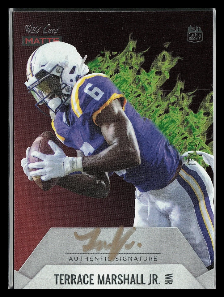 2021 Wild Card Matte #d/20 Terrace Marshall Jr Auto - Image 1 of 2