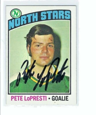 1976-77 Topps Pete Lopresti Autographed RC Hockey Card #184 - Image 1 of 2