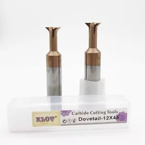 AlTiN Coated Dovetail Milling Cutter Solid Carbide End Mill 2mm-20mm 45°60°75° - Foto 1 di 4