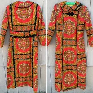 vintage Periphery designed by Arthur Williams cheongsam style quilted robe dress - Picture 1 of 12