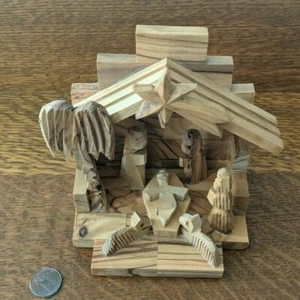 Bethlehem Holy Land Biblical Christmas Wood Nativity Scene Set  - Picture 1 of 9