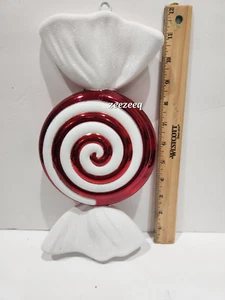 Weihnachten Zuckerstange Lebkuchen Pfefferminz große Ornamente rot weiß Dekor 12" - Bild 1 von 6